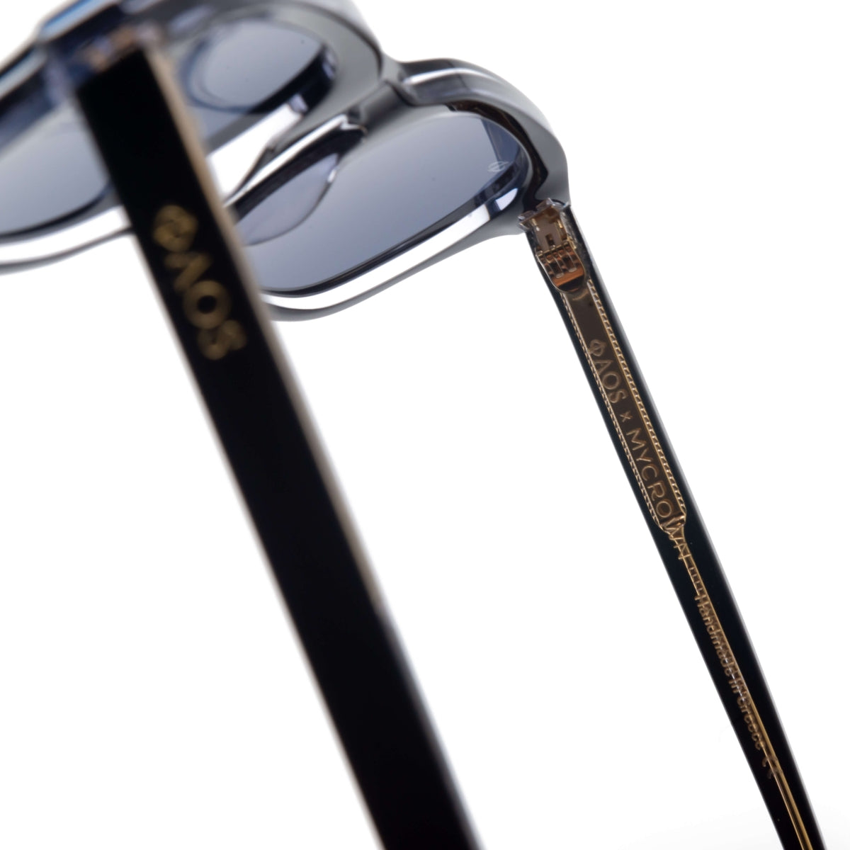 CASTELLO IN EREVOS BLACK WITH AEGEAN BLUE LENSES