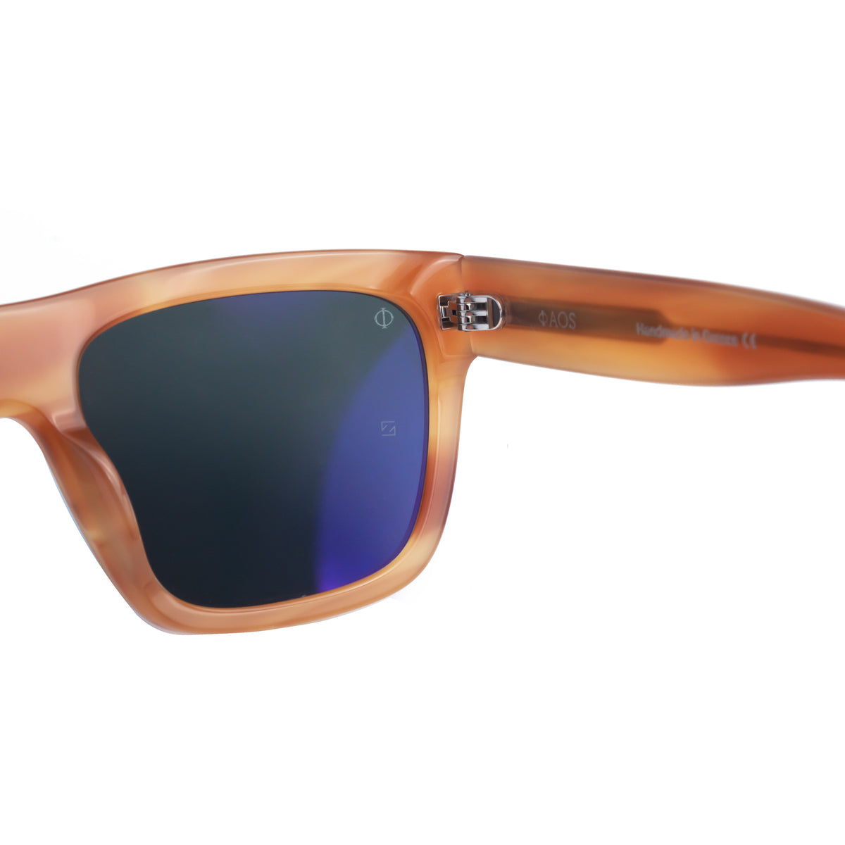 DELOS IN MARBLE AMBER WITH ALGAE GREEN LENSES