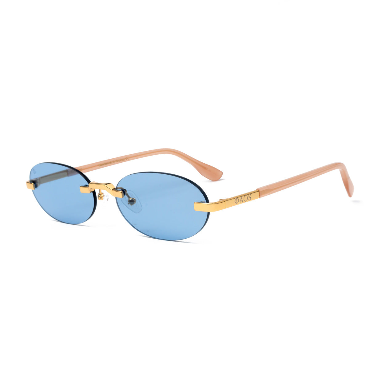 PHAESTUS IN METALIC GOLD WITH KYANO BLUE LENSES