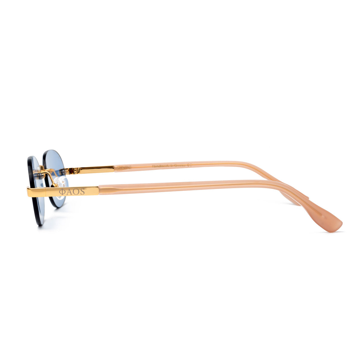 PHAESTUS IN METALIC GOLD WITH KYANO BLUE LENSES