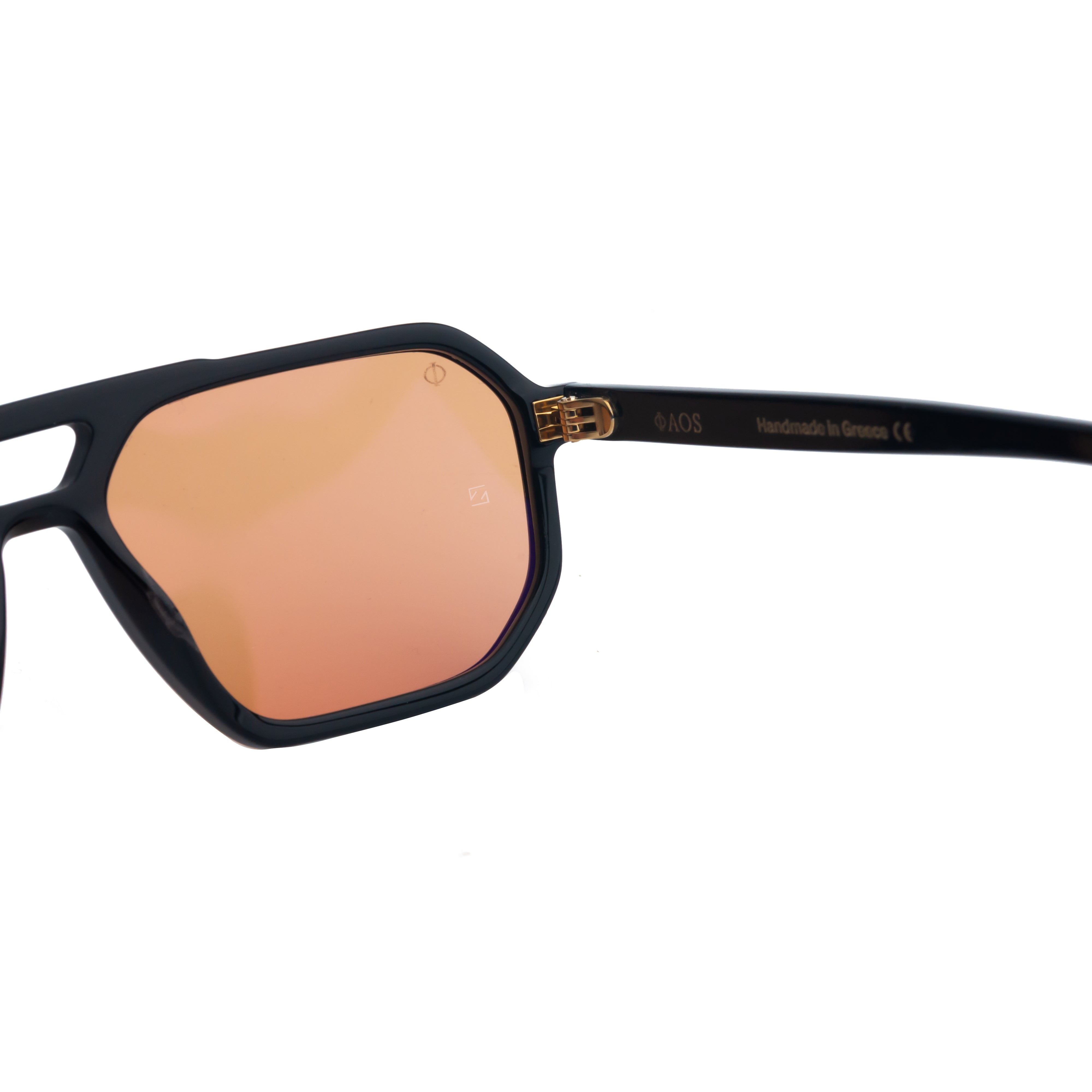 KYTHNOS IN EREVOS BLACK WITH POTTERY BROWN LENSES