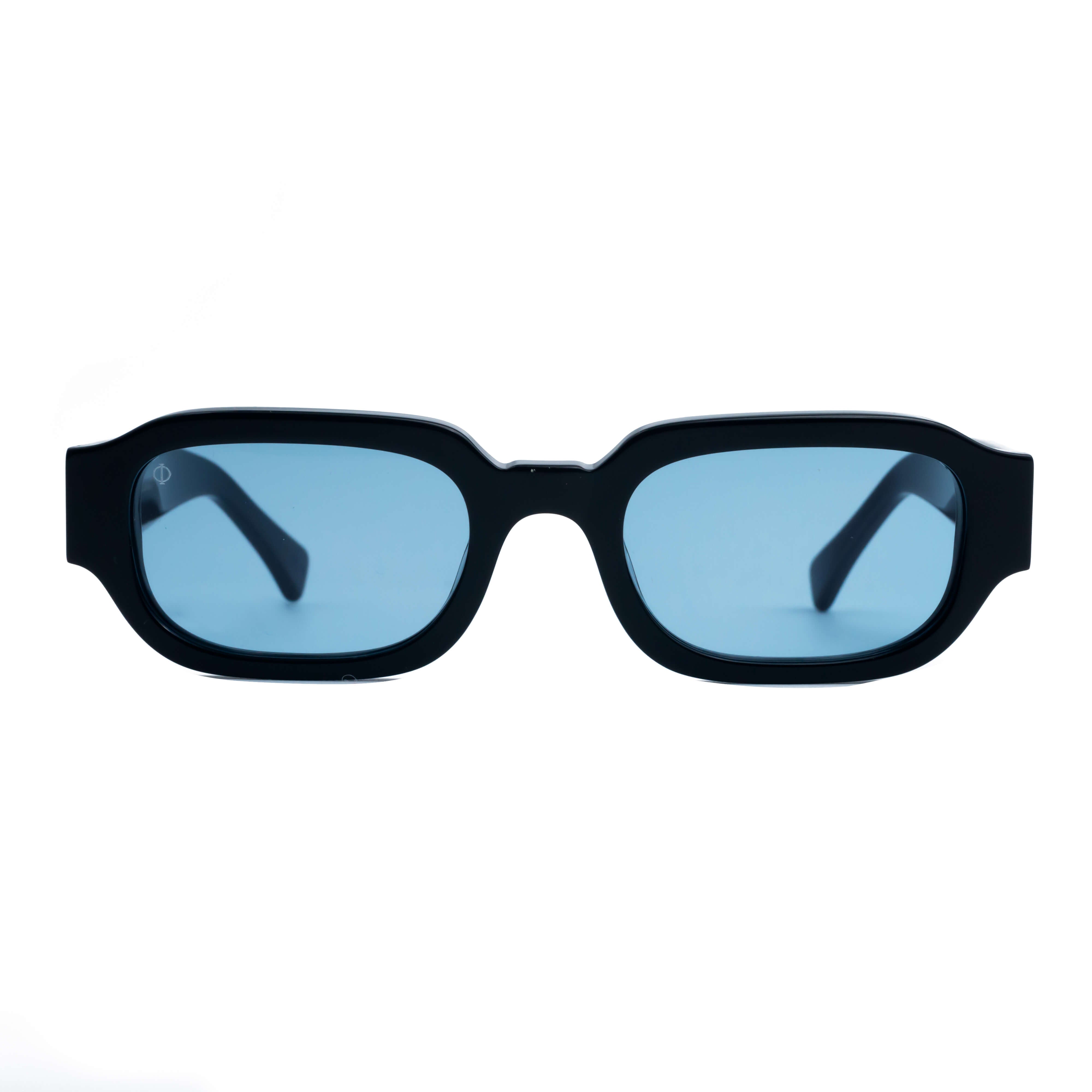 MYKONOS IN EREVOS BLACK WITH KYANO BLUE LENSES