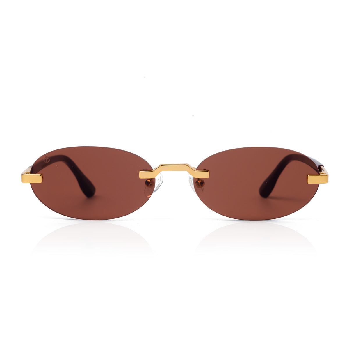 PHAESTUS IN METALIC GOLD WITH MAROON LENSES