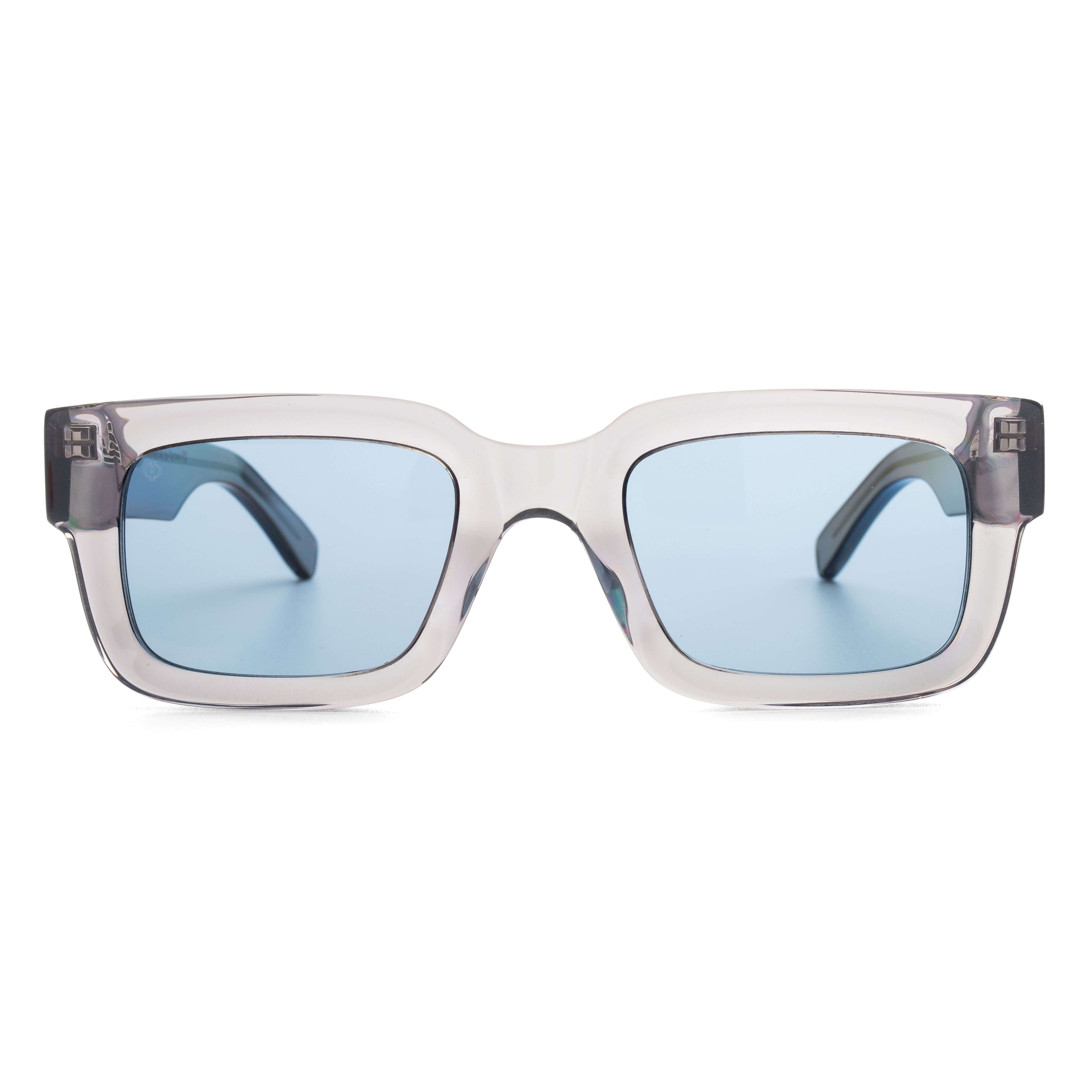 CRETE IN CRYSTAL GREY WITH KYANO BLUE LENSES