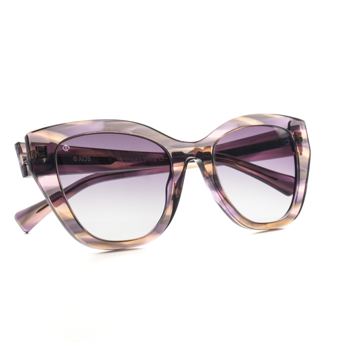 MILOS IN MARBLE PURPLE WITH SUNSET GREY LENSES