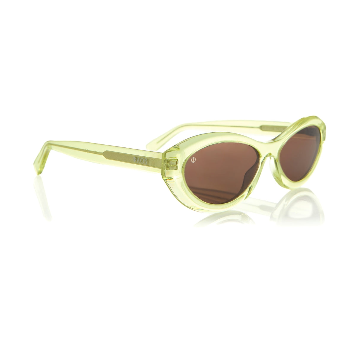 ANTIPAROS IN CRYSTAL YELLOW WITH STONE BROWN LENSES