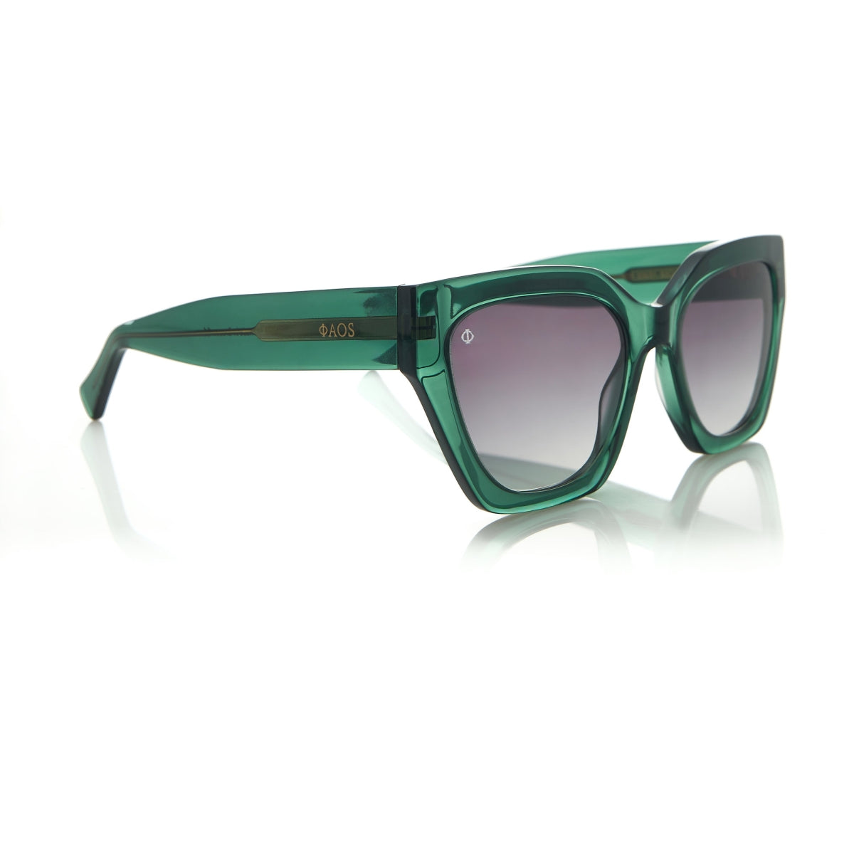 SKYROS IN CRYSTAL GREEN WITH SUNSET GREY LENSES