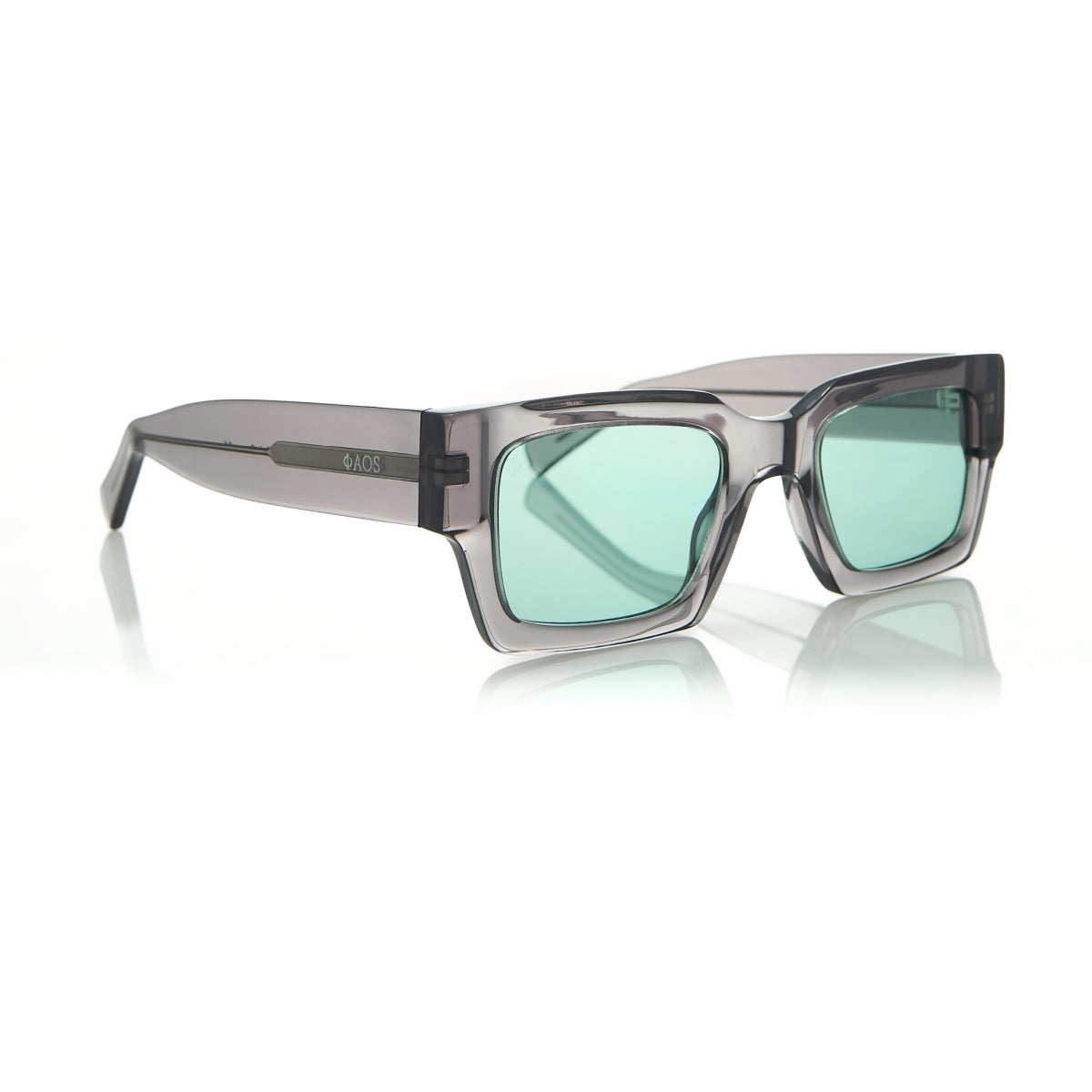 NAXOS IN CRYSTAL GREY WITH IVY GREEN LENSES