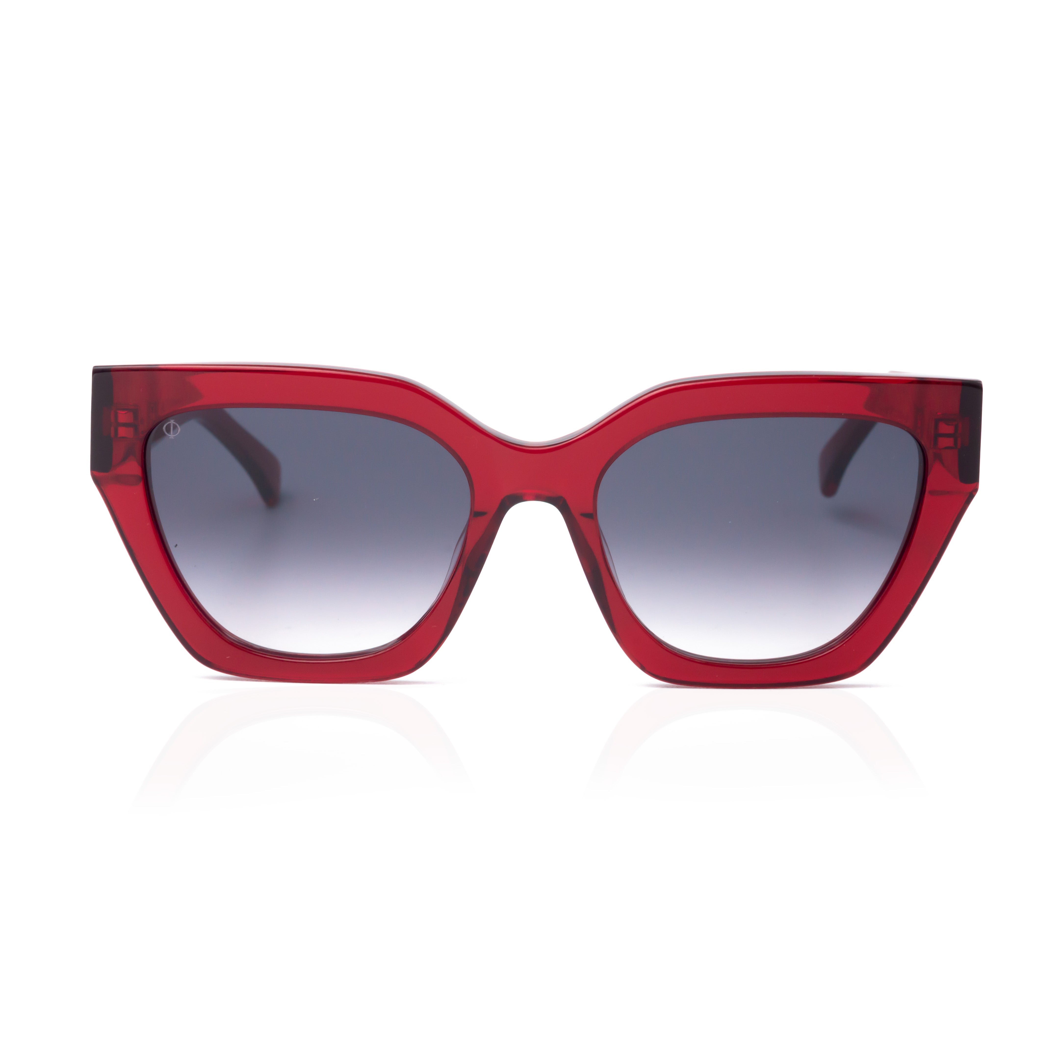 SKYROS IN CRYSTAL RED WITH SUNSET GREY LENSES