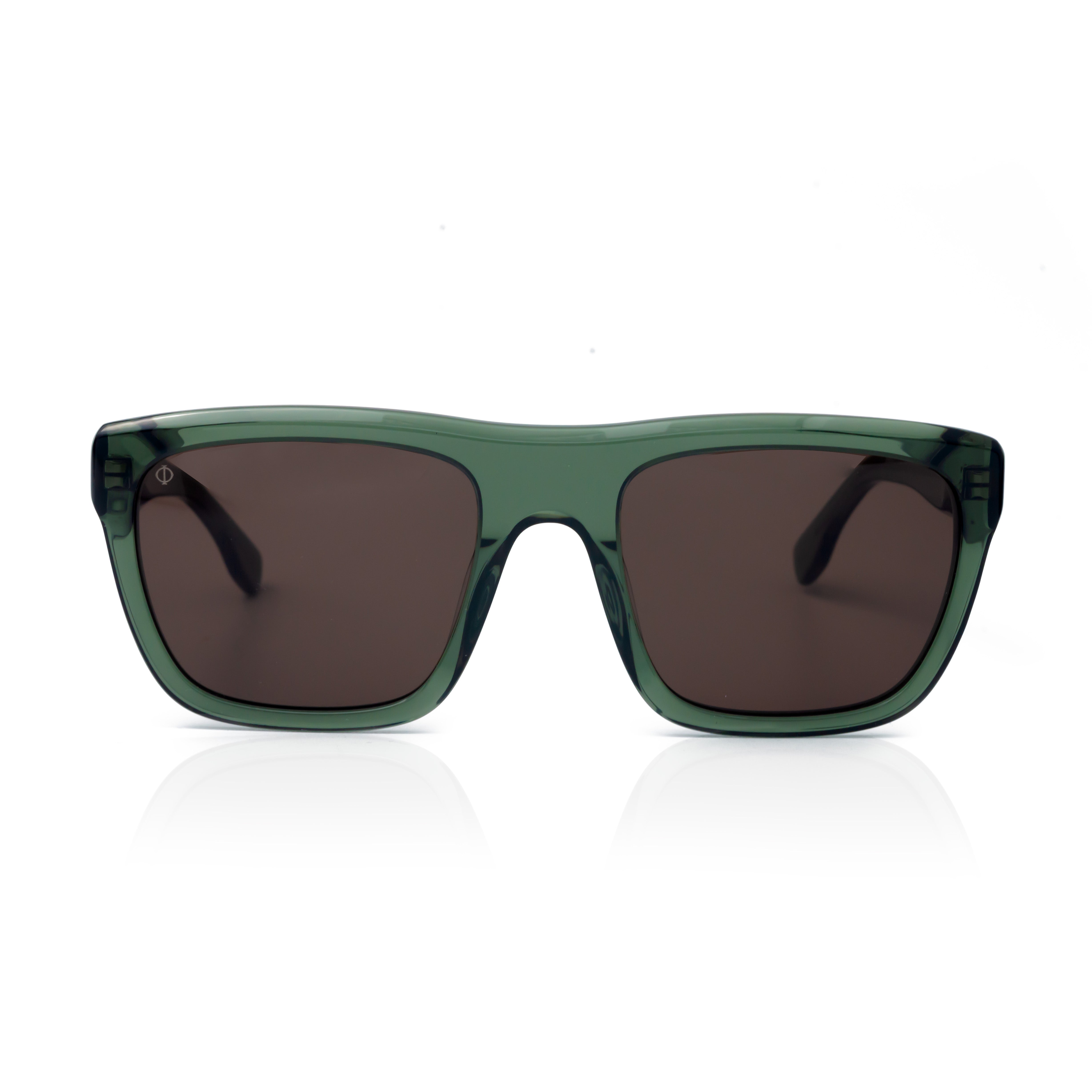 DELOS IN CRYSTAL GREEN WITH STONE BROWN LENSES