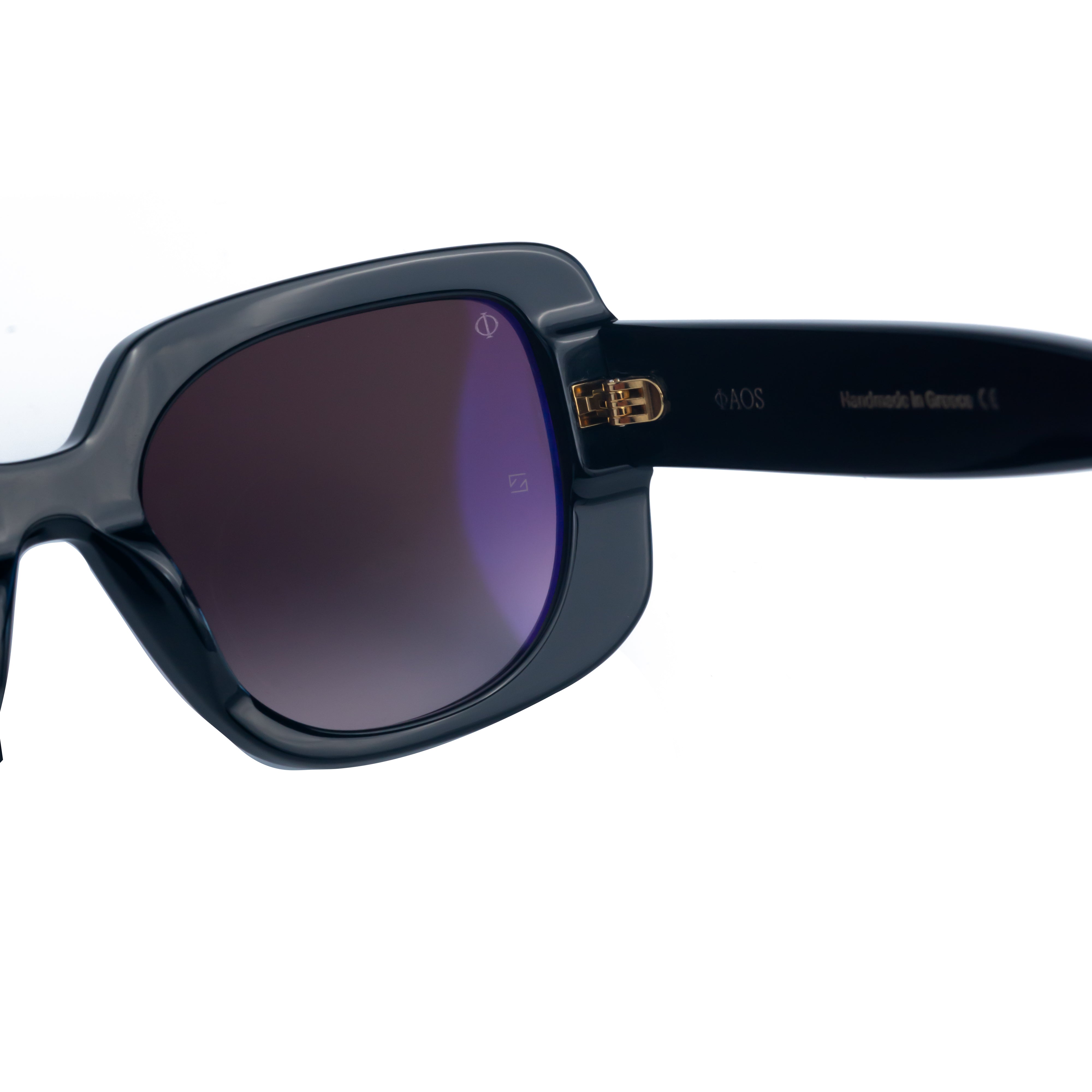 RHODES IN EREVOS BLACK WITH PURPLE GRADIENT LENSES