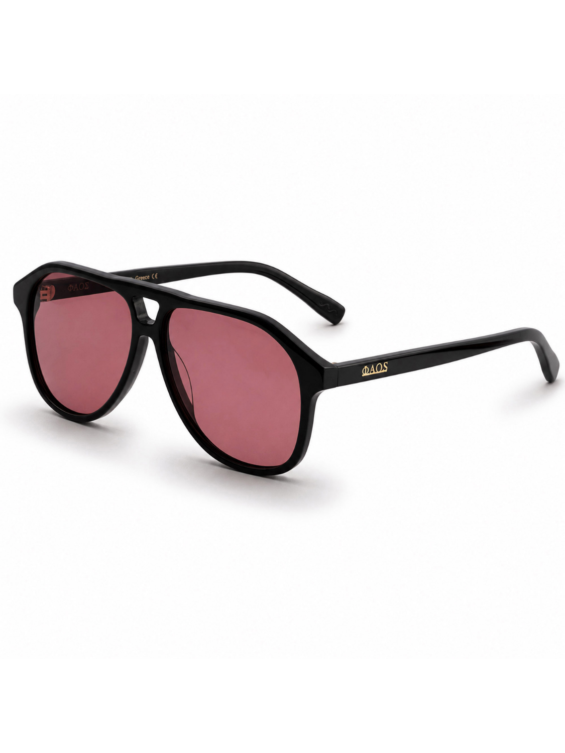 SERIFOS IN EREVOS BLACK WITH VOLCANIC RED LENSES