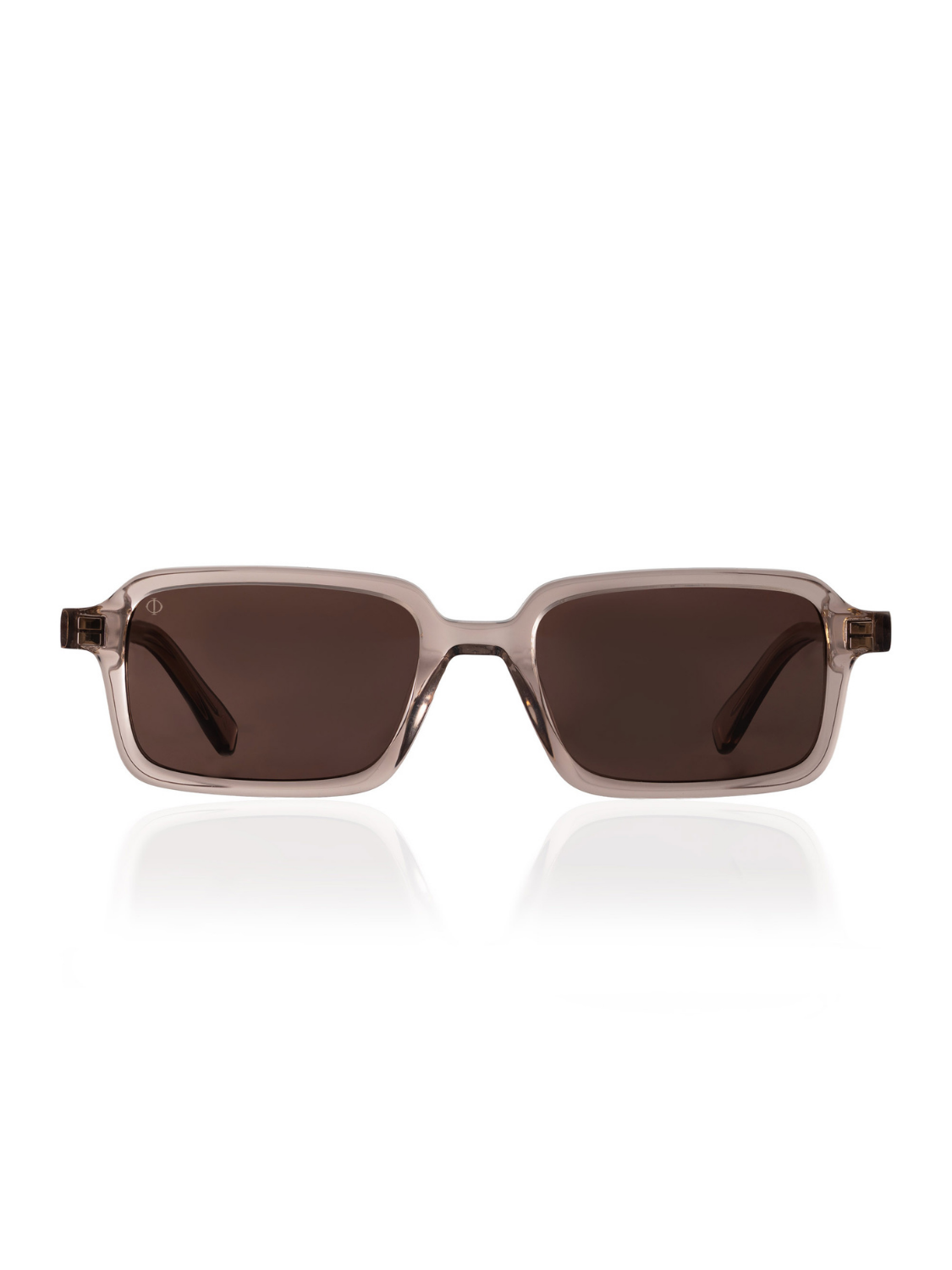 KEROS IN CRYSTAL BEIGE WITH STONE BROWN LENSES