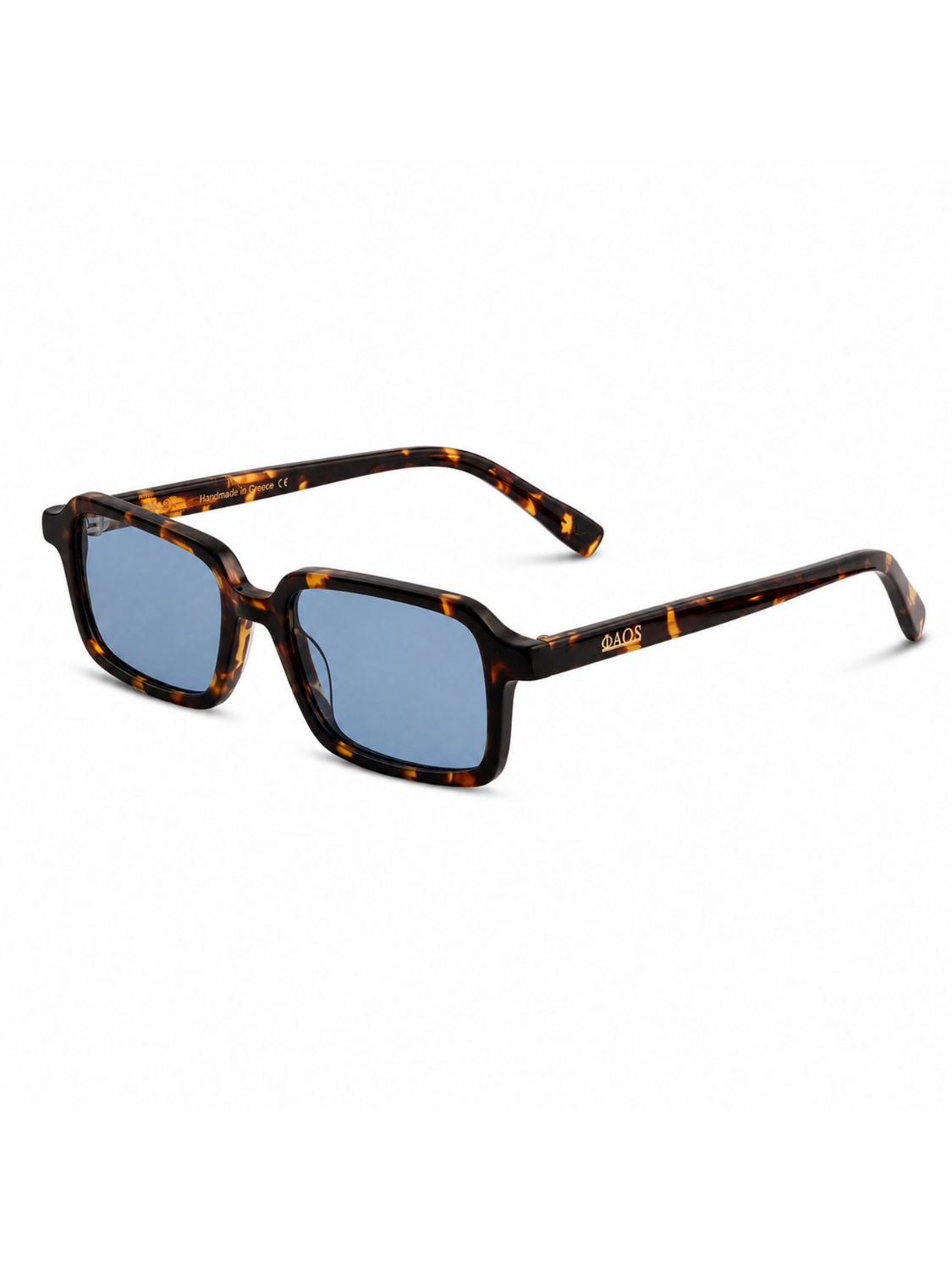 KEROS IN MARBLE BROWN WITH KYANO BLUE LENSES