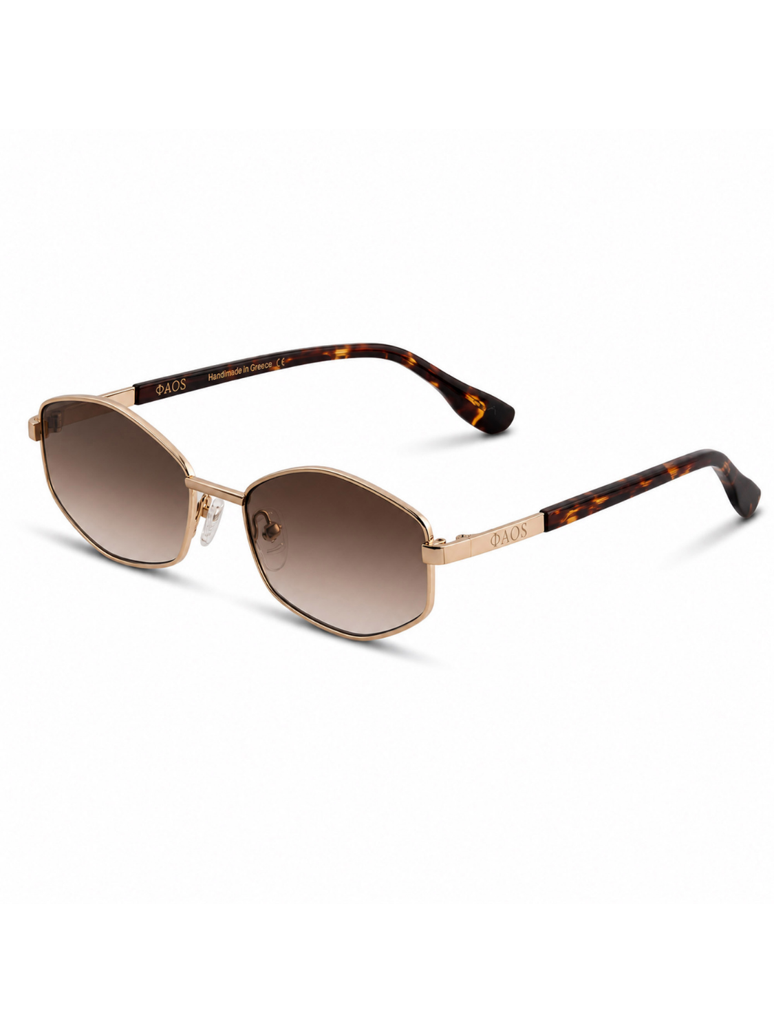 ARIADNE IN MARBLE BROWN WITH SUNSET BROWN LENSES