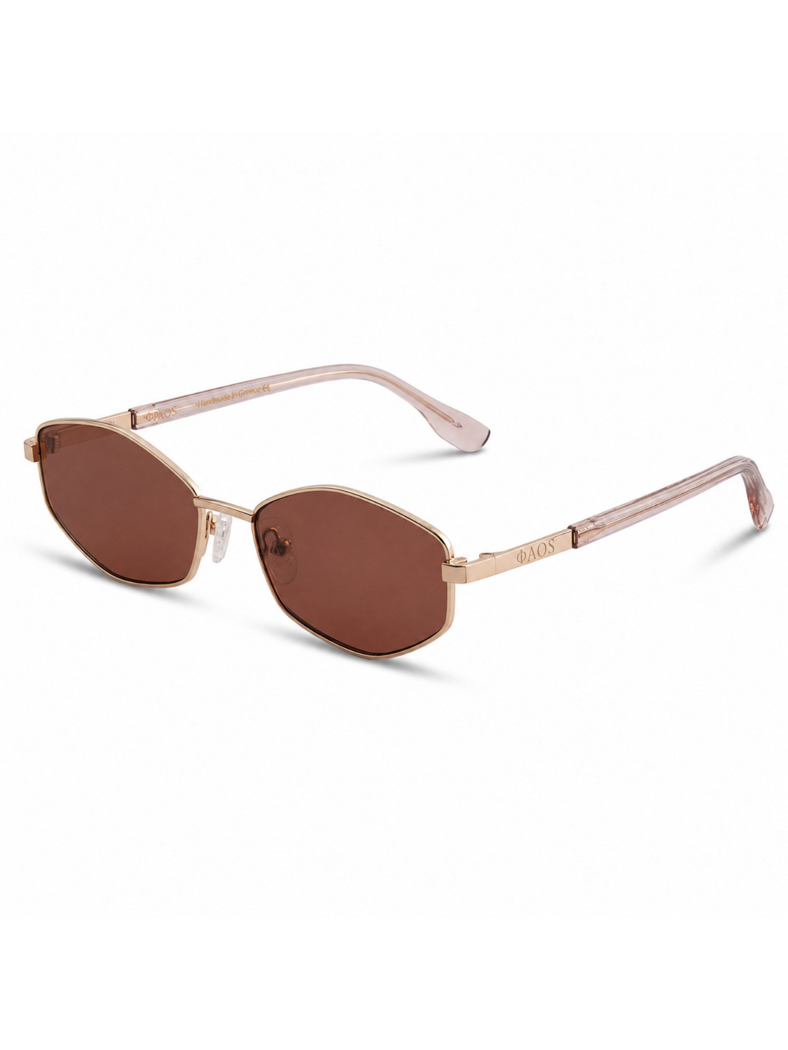 ARIADNE IN CRYSTAL PINK WITH MAROON LENSES