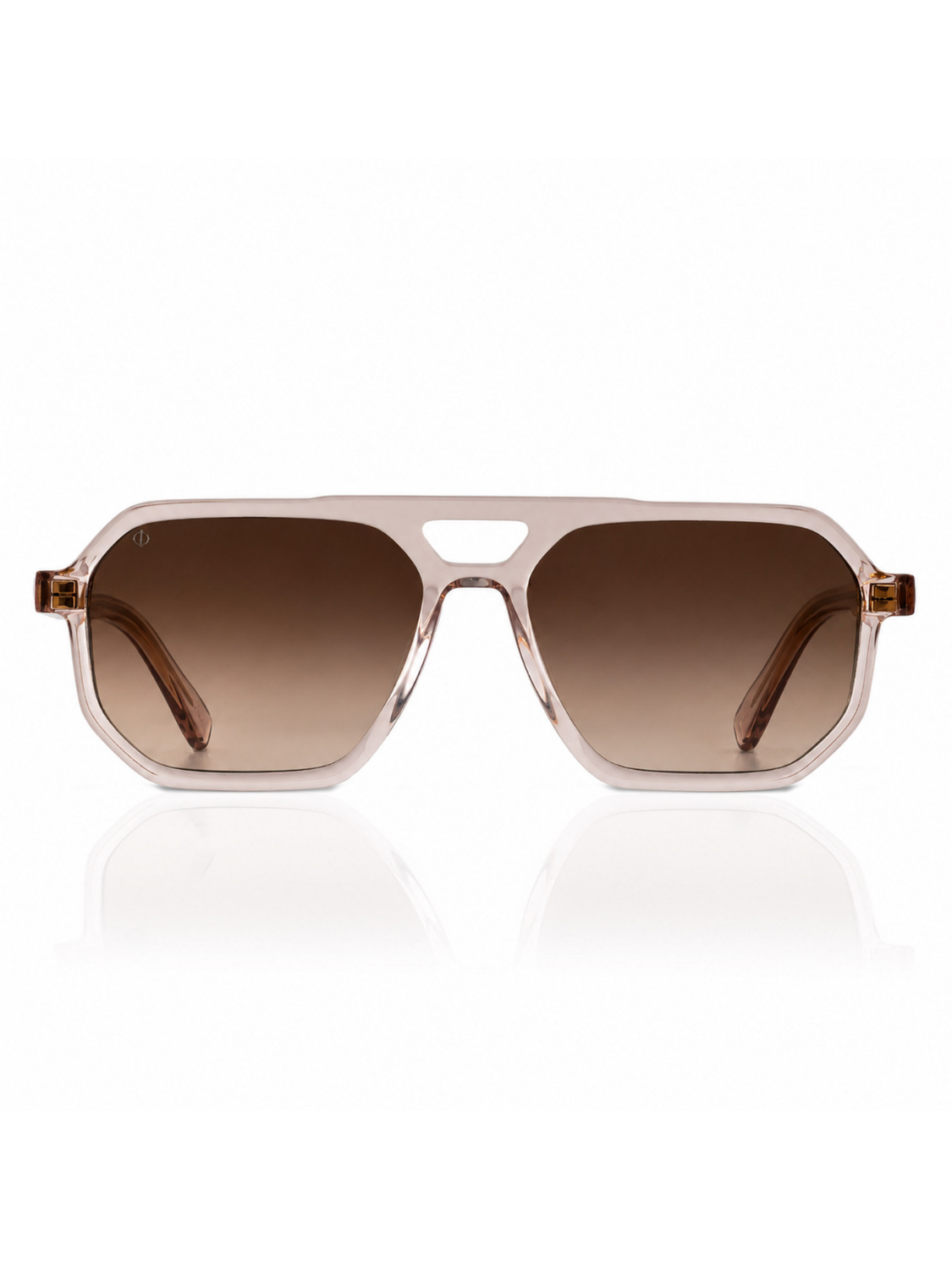 KYTHNOS IN CRYSTAL PINK WITH SUNSET BROWN LENSES