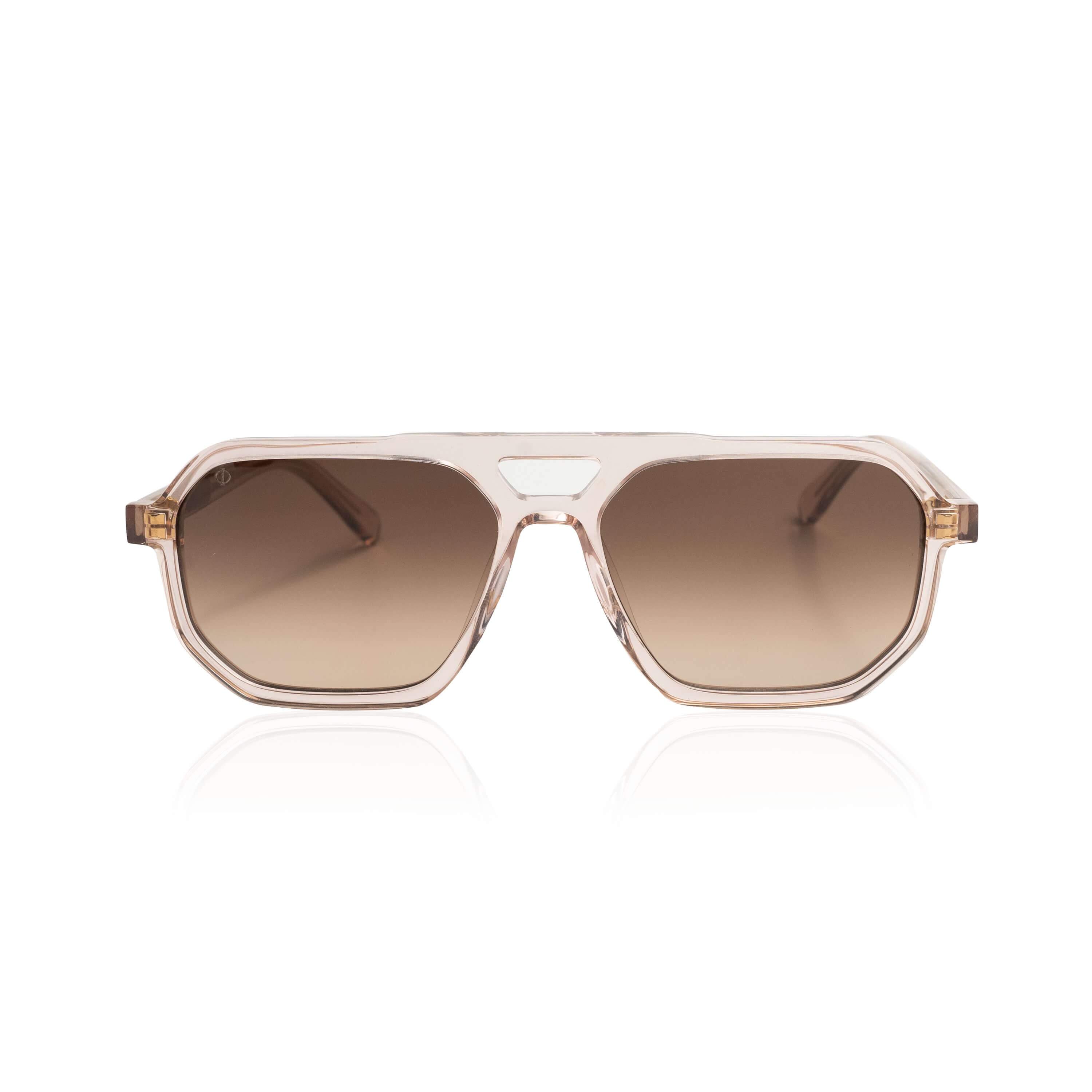 KYTHNOS IN CRYSTAL PINK WITH SUNSET BROWN LENSES