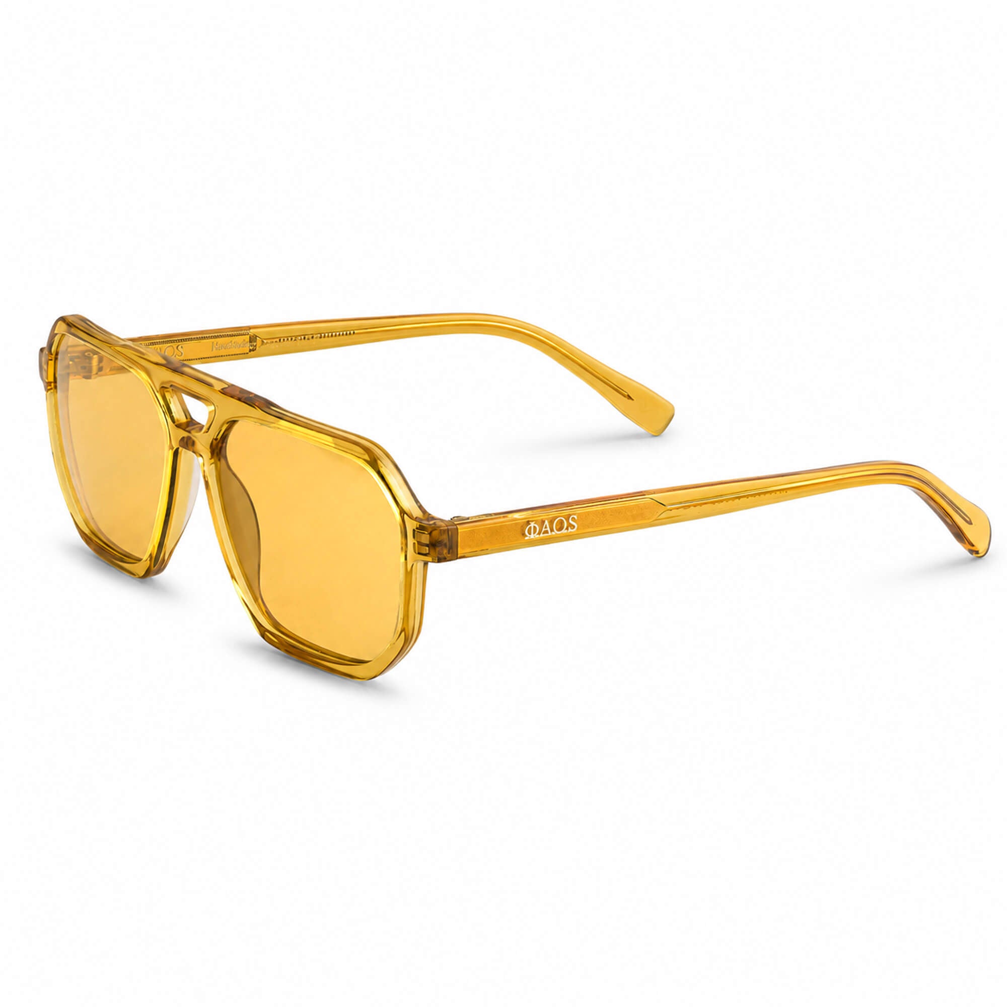 KYTHNOS IN GOLDEN CRYSTAL WITH SAFFRON YELLOW LENSES