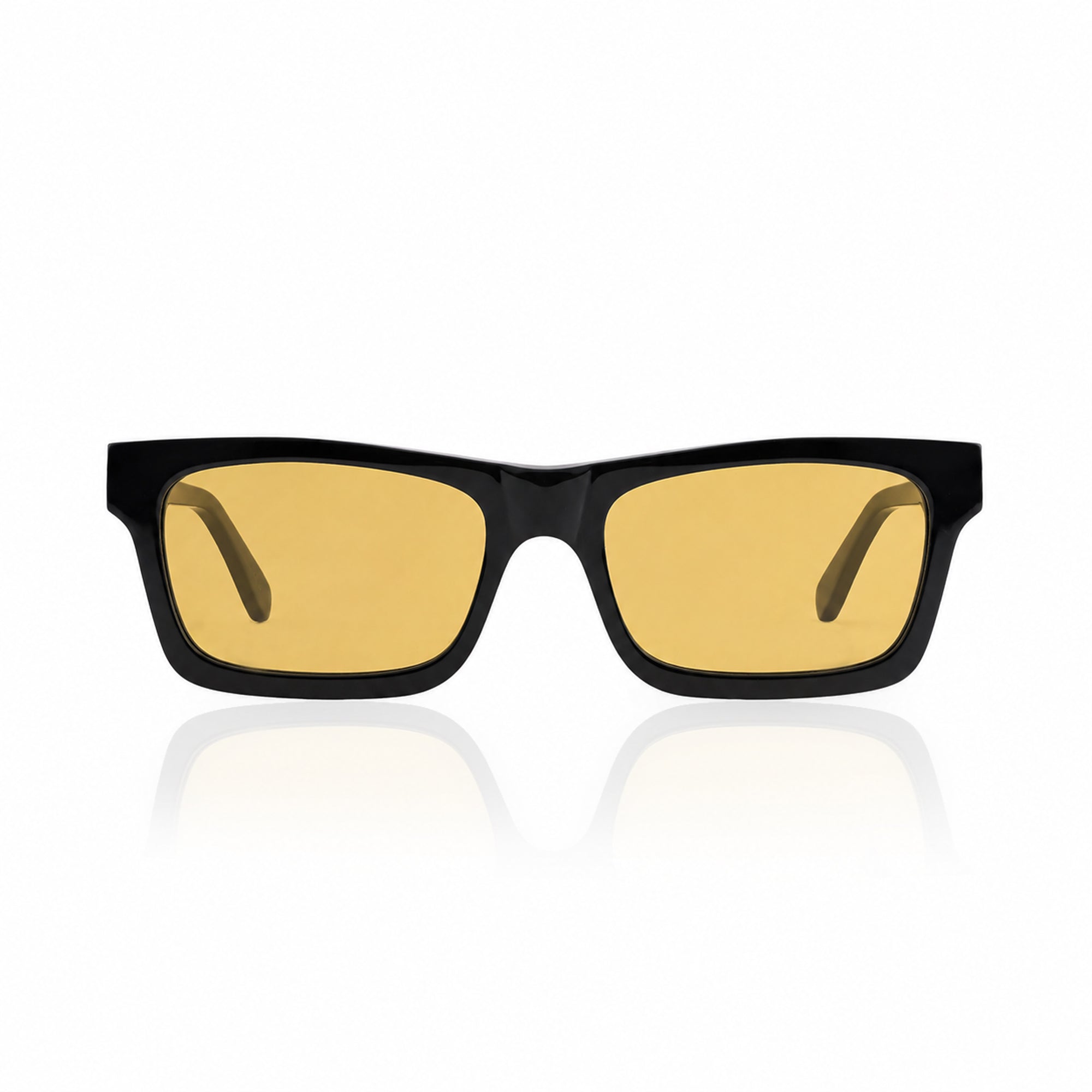KYTHERA IN EREVOS BLACK WITH SAFFRON YELLOW LENSES