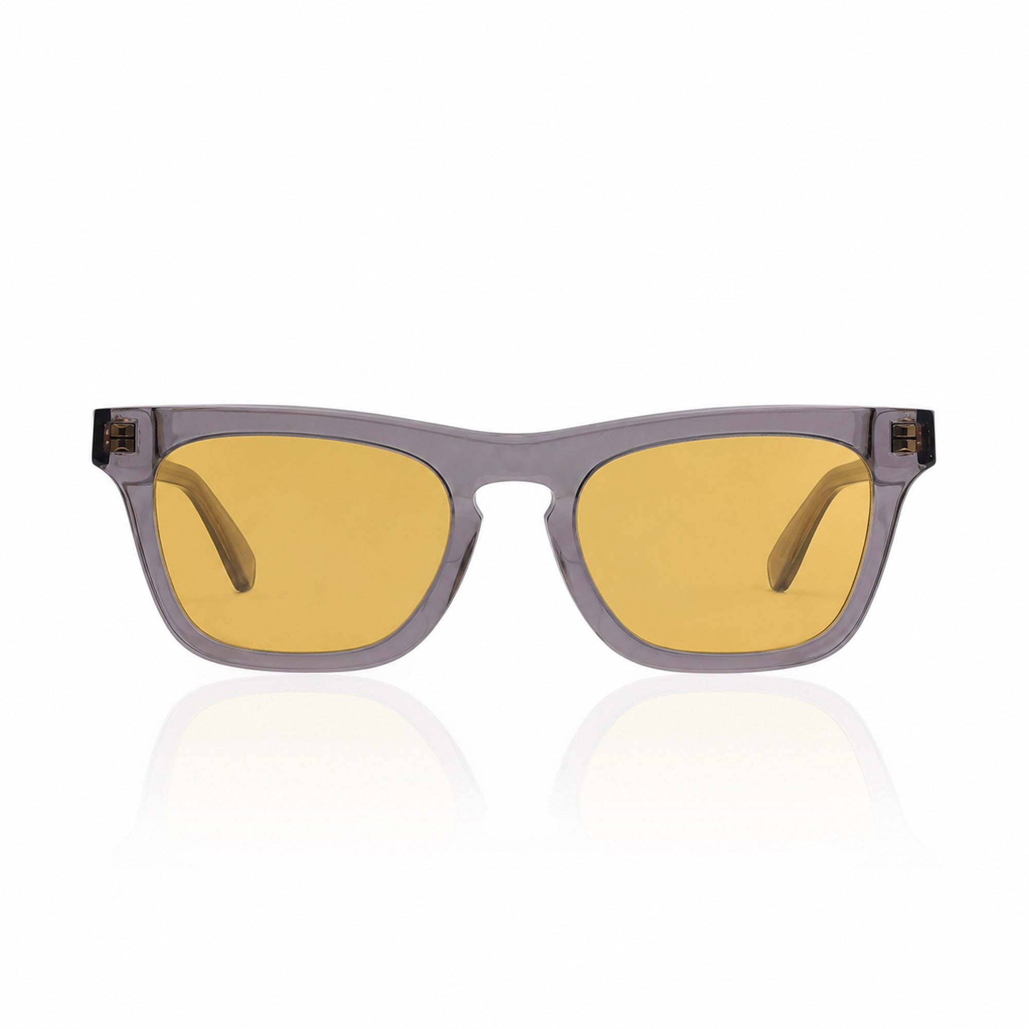 ICARIA IN CRYSTAL GREY WITH SAFFRON YELLOW LENSES