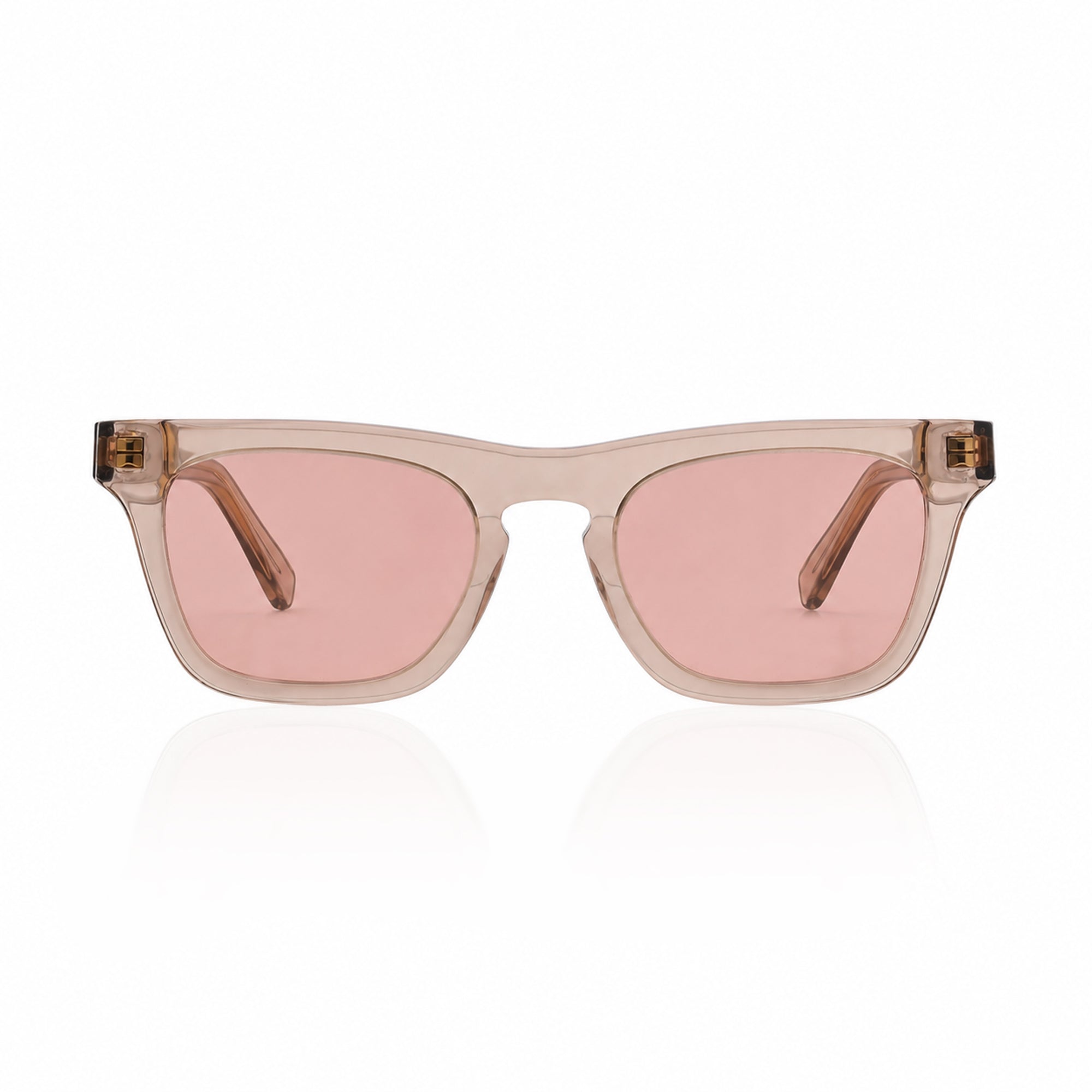 ICARIA IN CRYSTAL BEIGE WITH ROSEWATER PINK LENSES