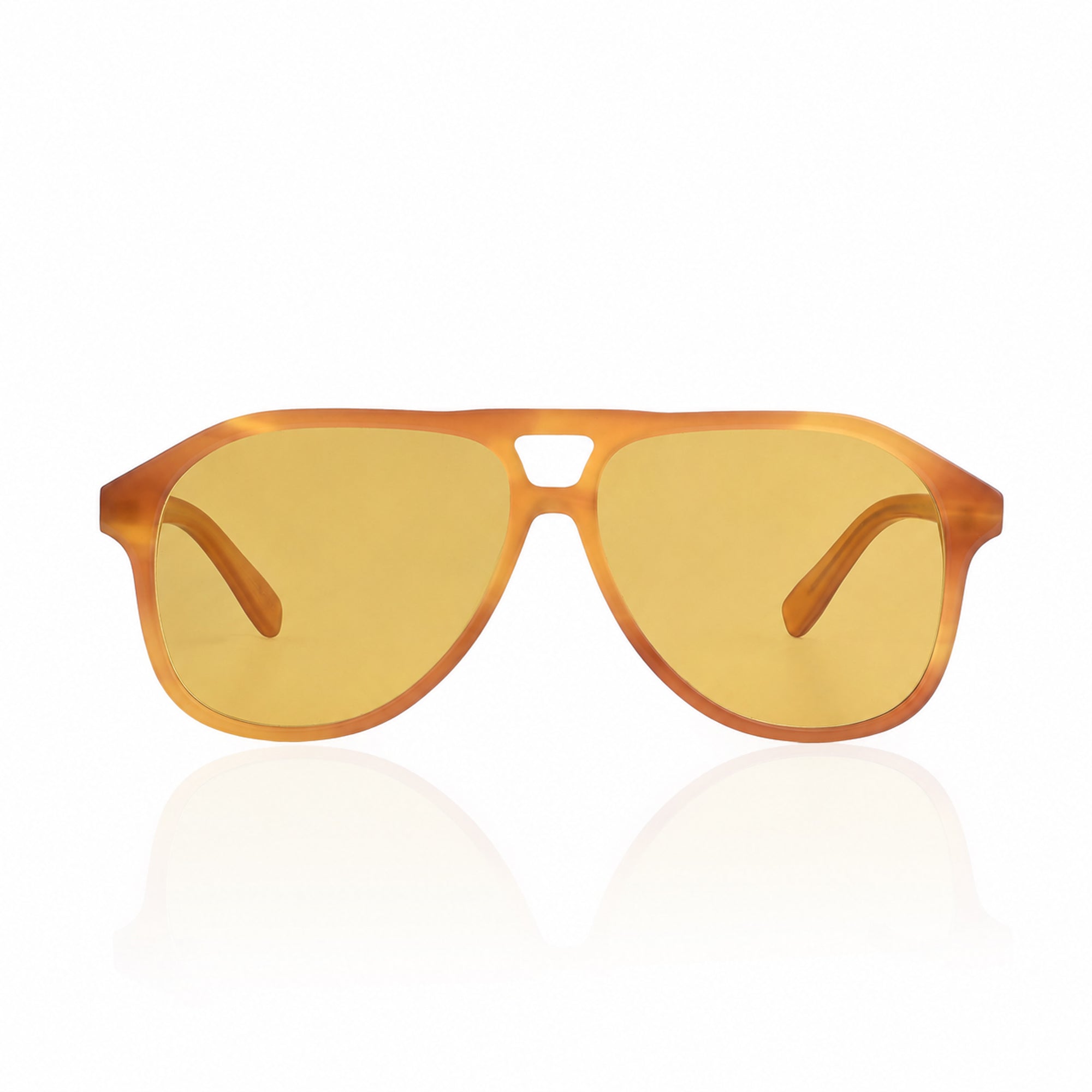SERIFOS IN MARBLE AMBER WITH SAFFRON YELLOW LENSES