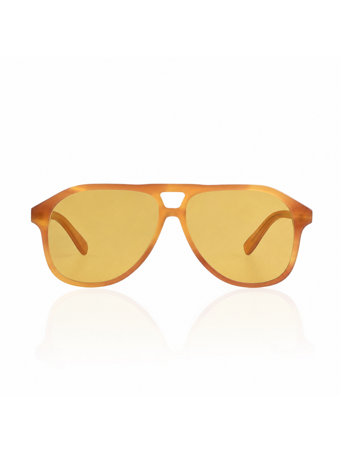 SERIFOS IN MARBLE AMBER WITH SAFFRON YELLOW LENSES