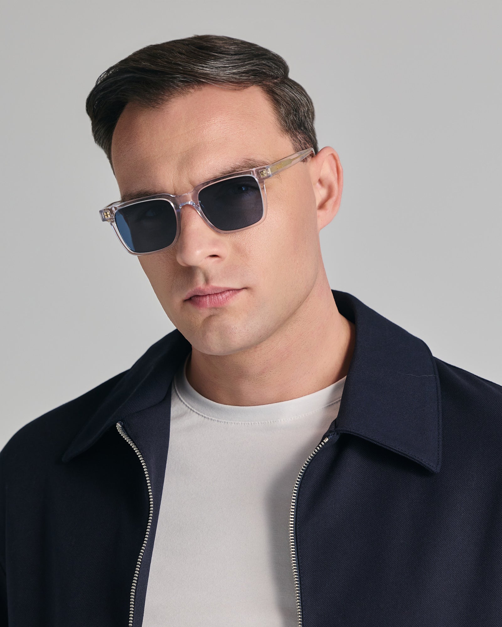 ANDROS IN CRYSTAL WHITE WITH AEGEAN BLUE LENSES