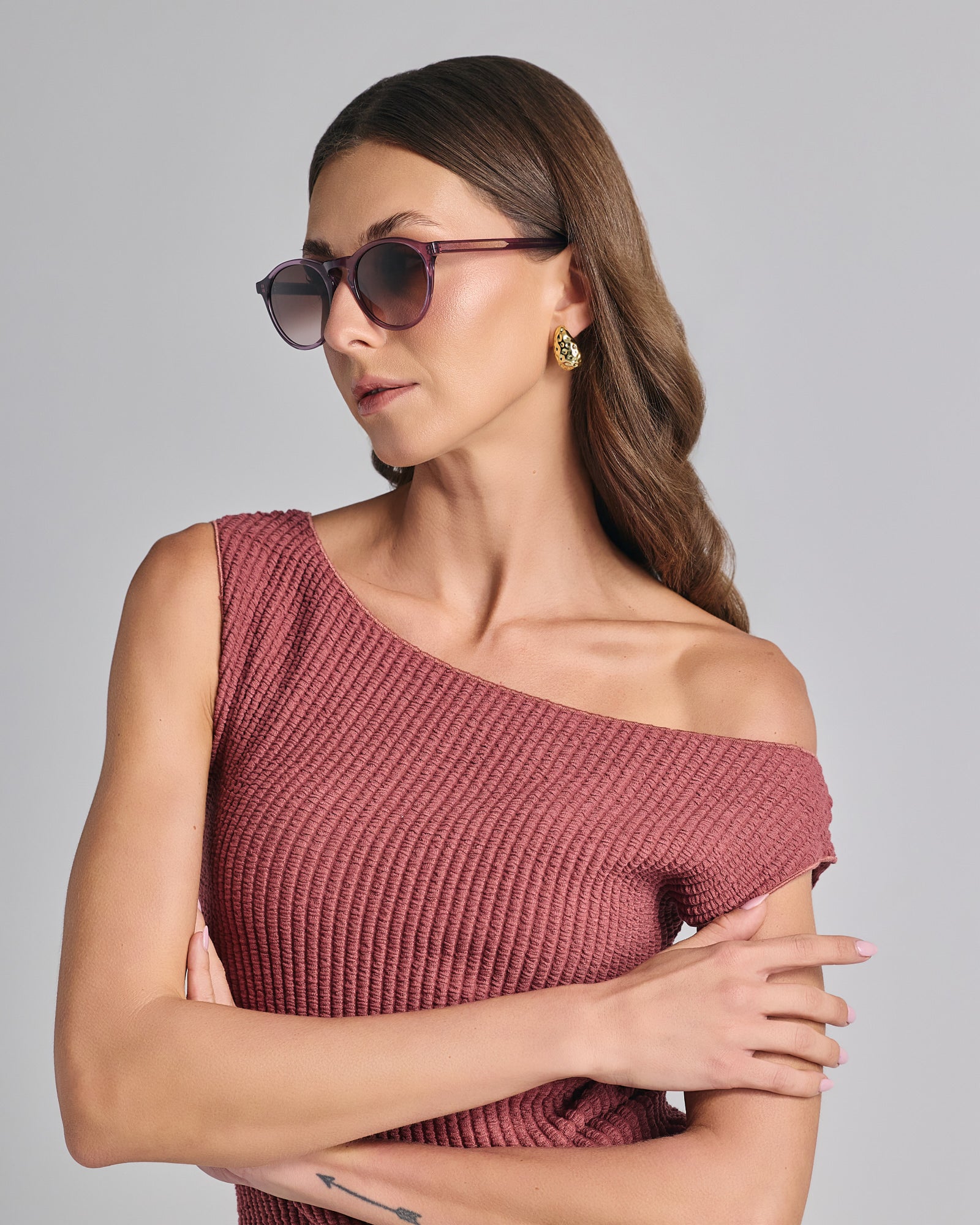MONACO IN CRYSTAL LAVENDER WITH SUNSET PURPLE LENSES