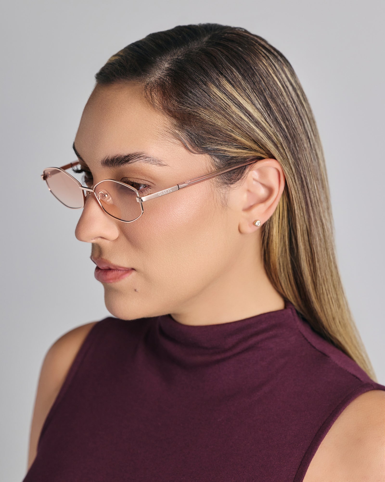 ARIADNE IN CRYSTAL PINK WITH SUNSET PINK LENSES