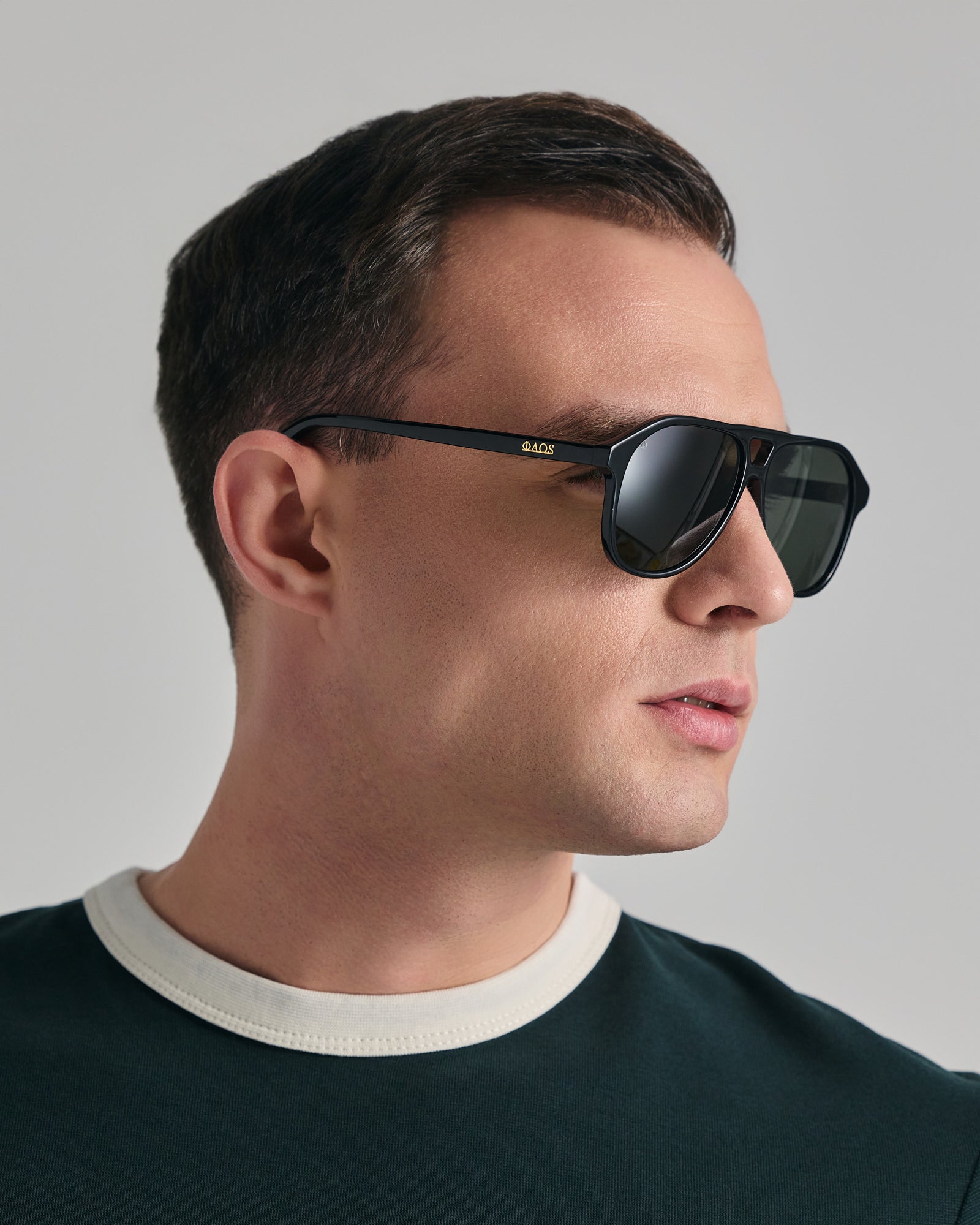 SERIFOS IN EREVOS BLACK WITH SHADE GREY LENSES