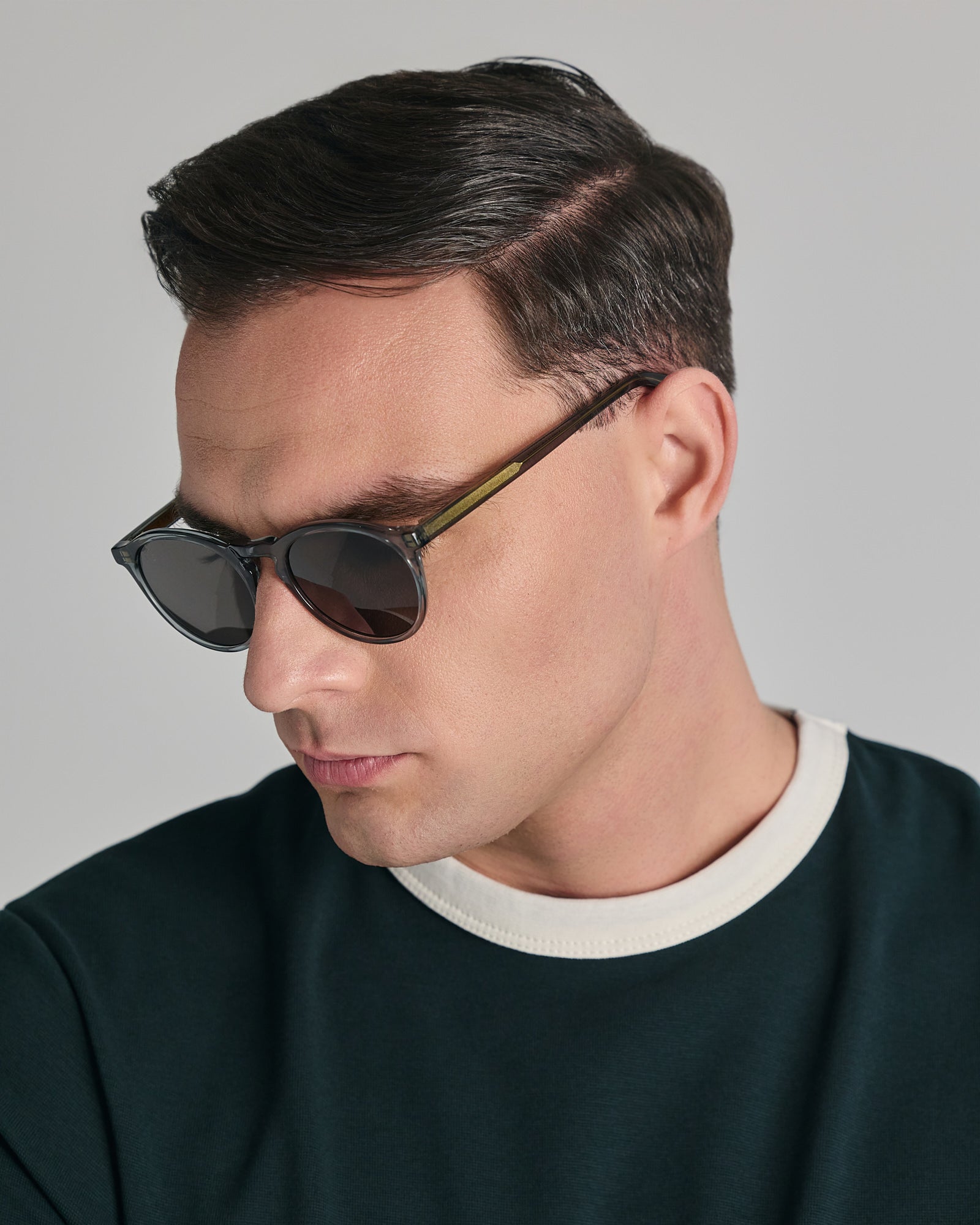 MONACO IN CRYSTAL GREIGE WITH SHADE GREY LENSES