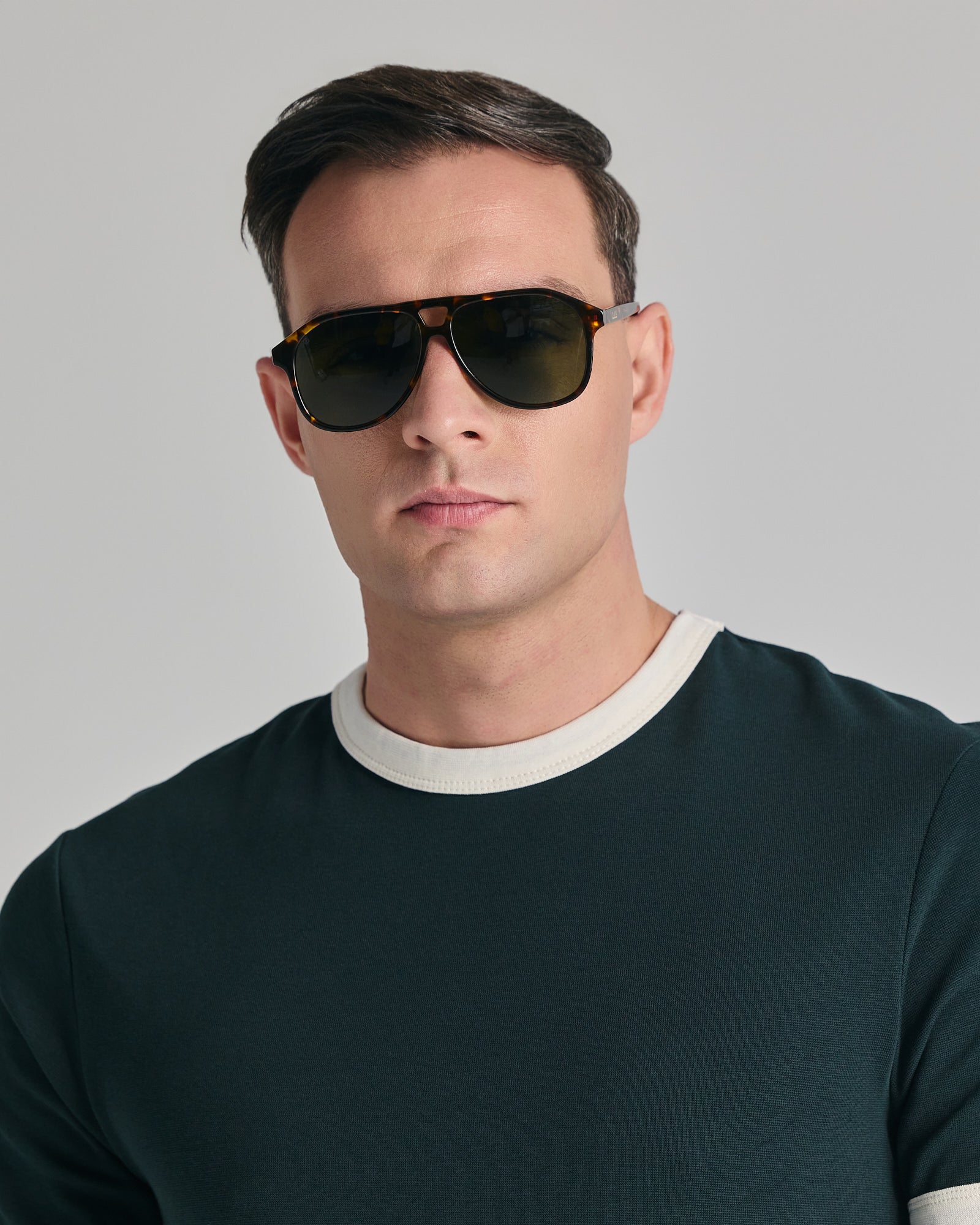 SERIFOS IN MARBLE BROWN WITH ALGAE GREEN LENSES