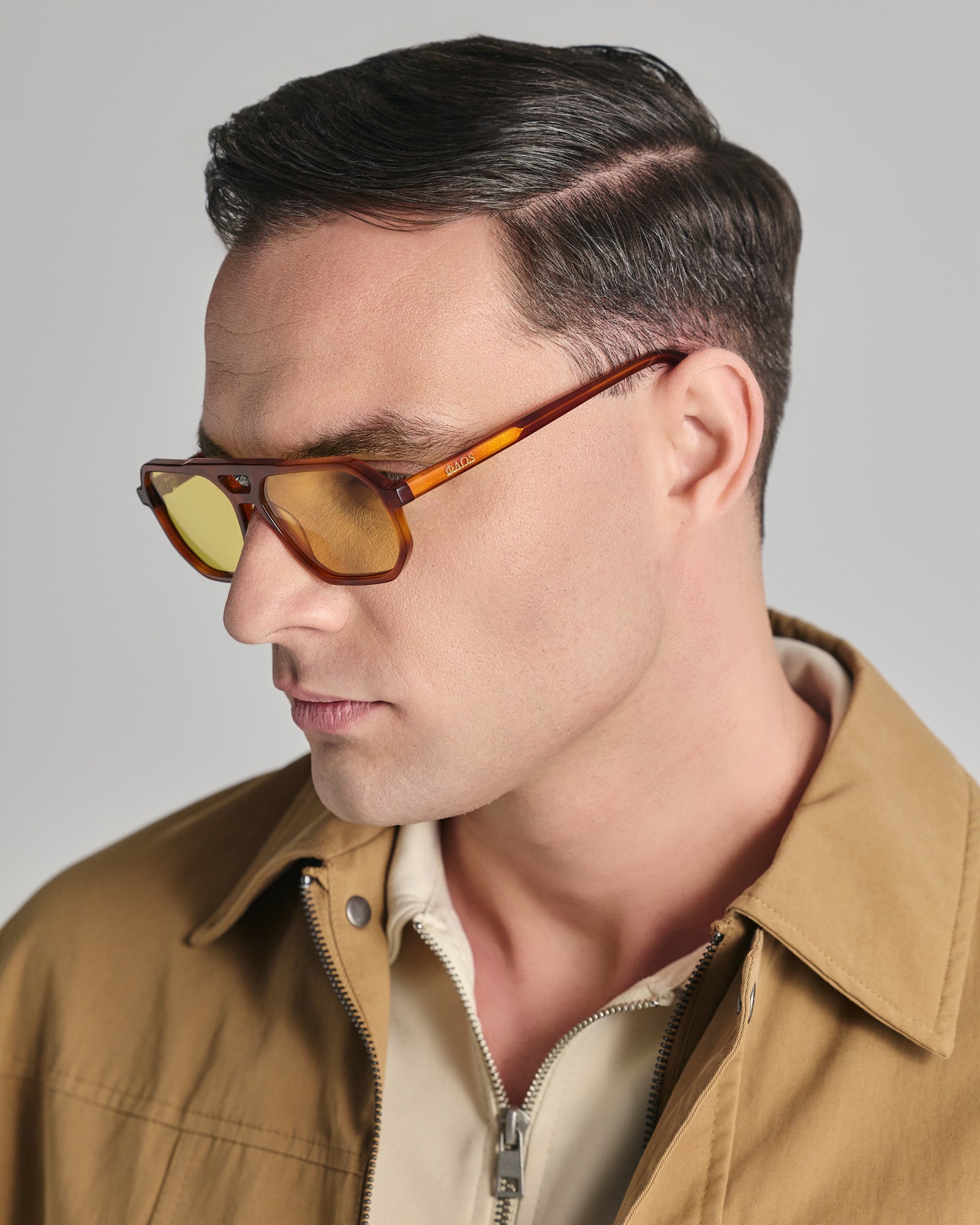 KYTHNOS IN MARBLE HAVANA WITH HONEY YELLOW LENSES