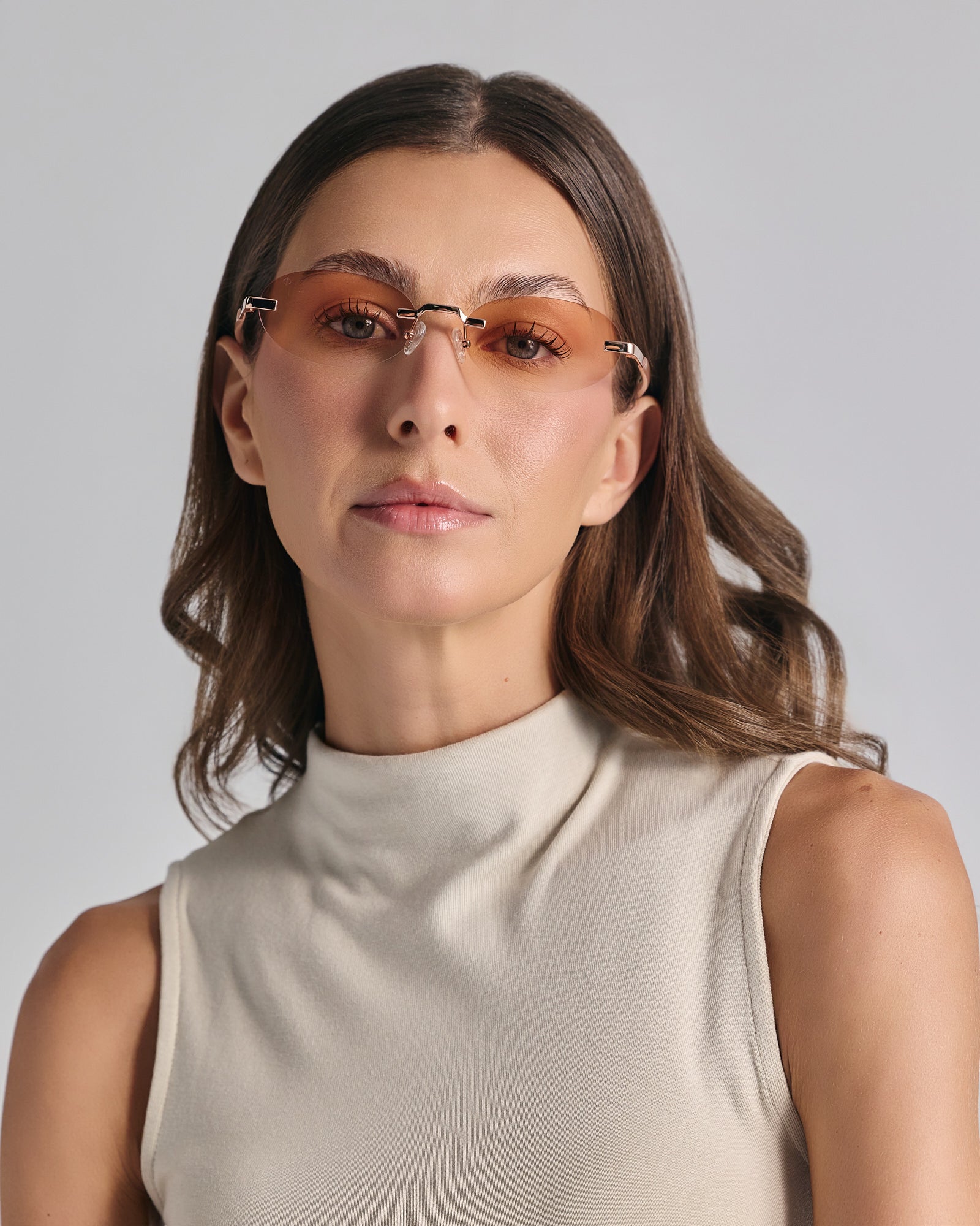 PHAESTUS IN ROSE GOLD WITH PINK SUNSET LENSES