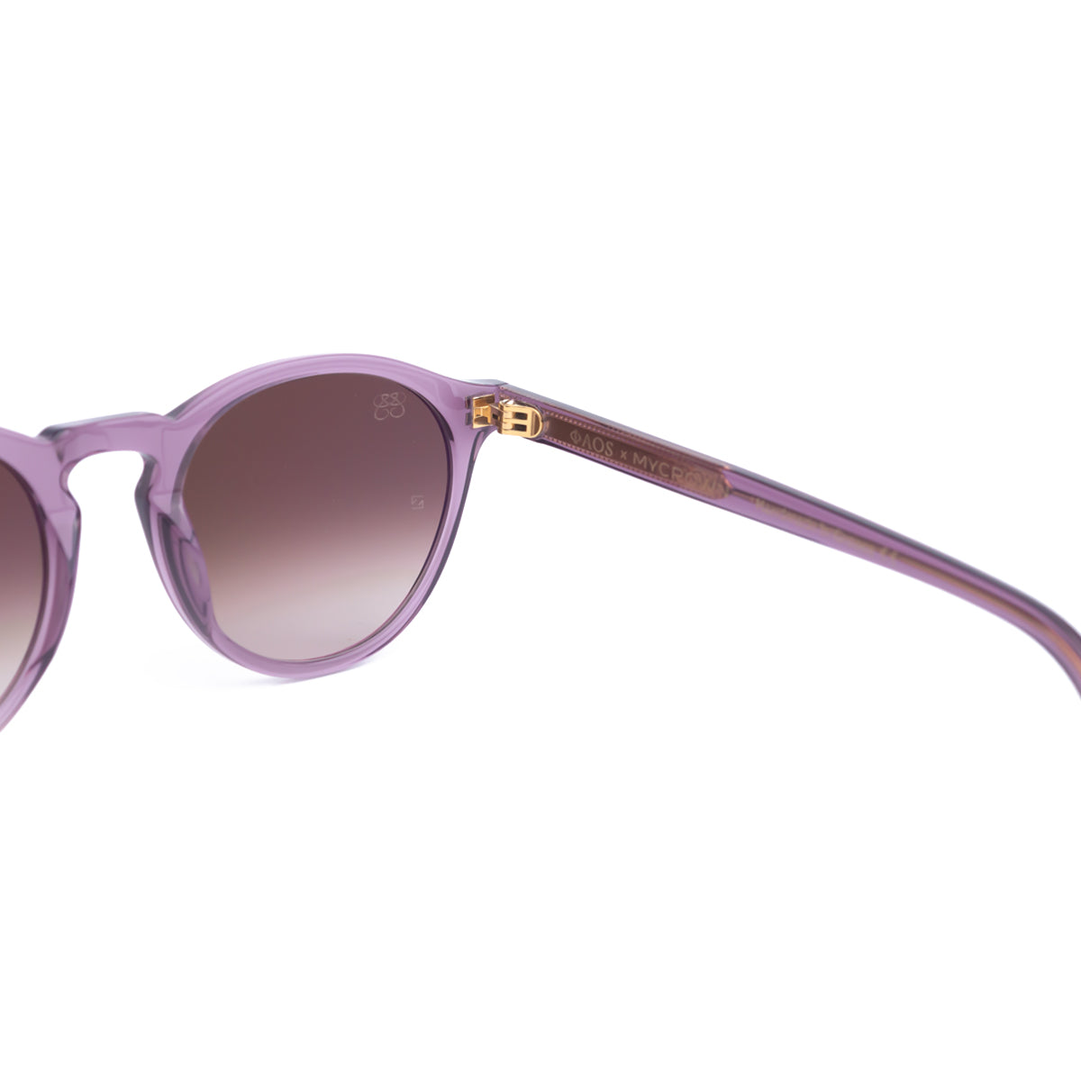 MONACO IN CRYSTAL LAVENDER WITH SUNSET PURPLE LENSES