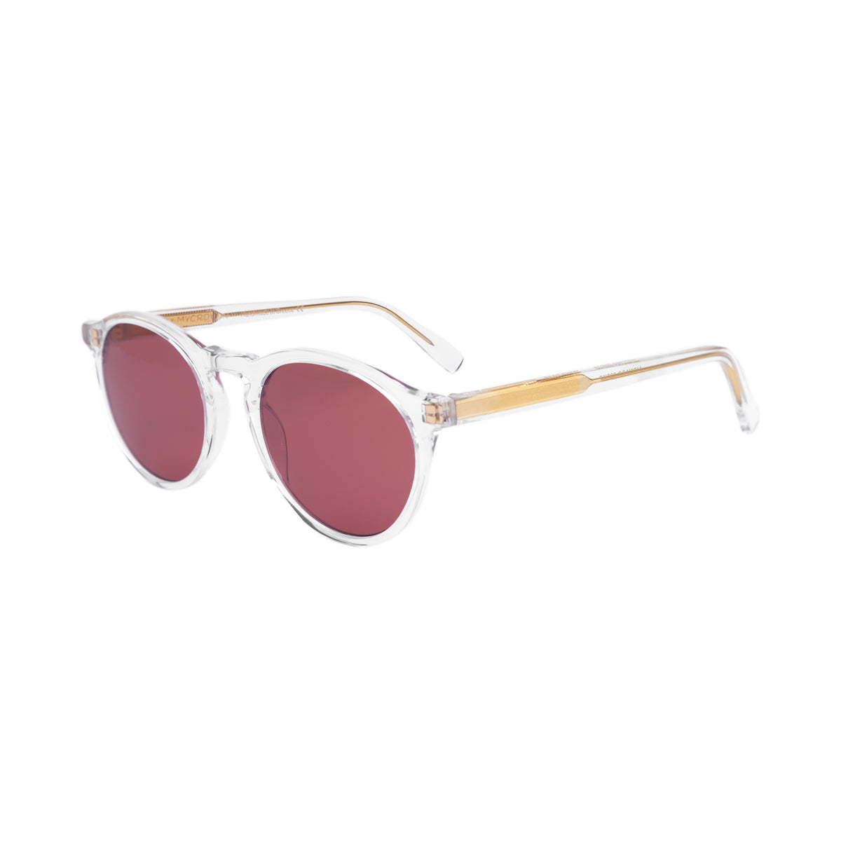 MONACO IN CRYSTAL WHITE WITH VOLCANIC RED LENSES